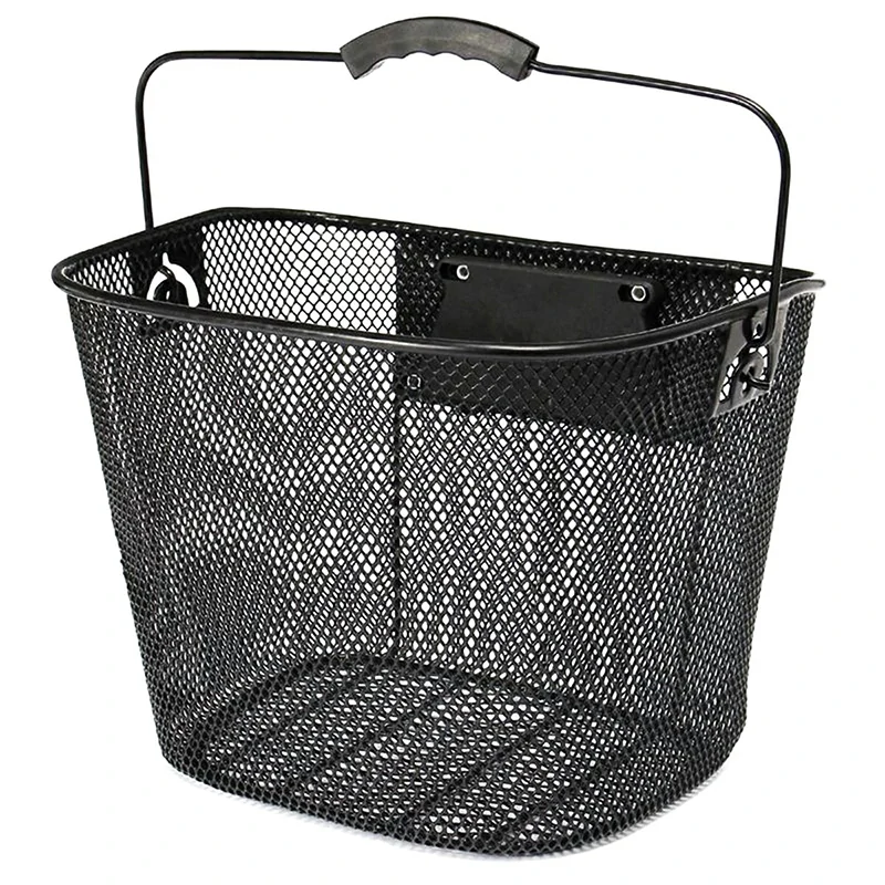 Kovový kôš na bicykel KLIK čierny, odnímateľný
