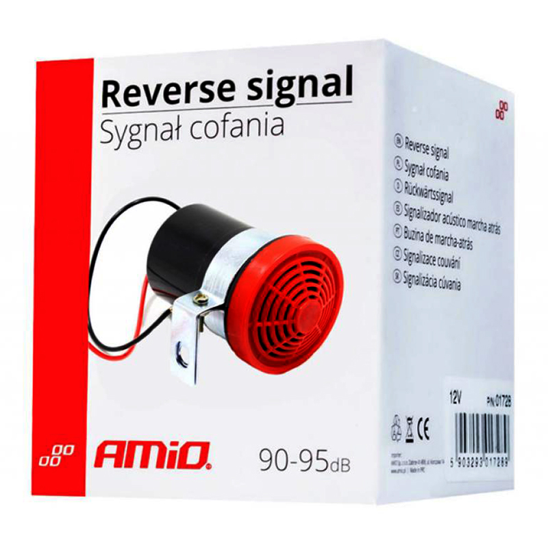 AMIO 01728 - Signalizátor cúvania 12V 90-95 dB