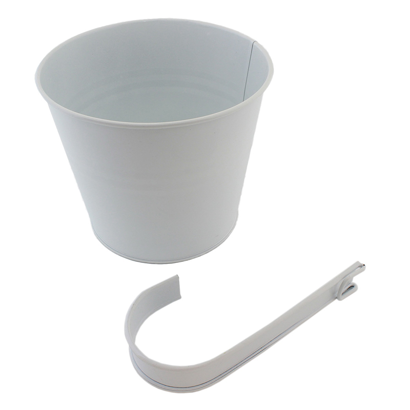 Kvetináč balkónový závesný 16cm biely