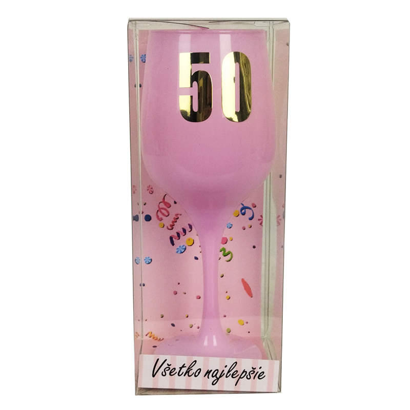 Čaša ružová "50"