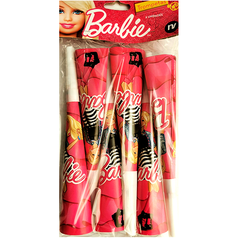 Barbie - Trúbky na detskú párty 6ks