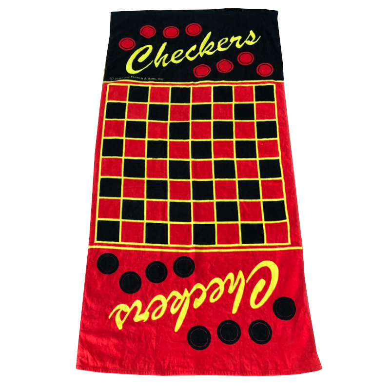 Checkers - Plážová osuška s hrou Dáma