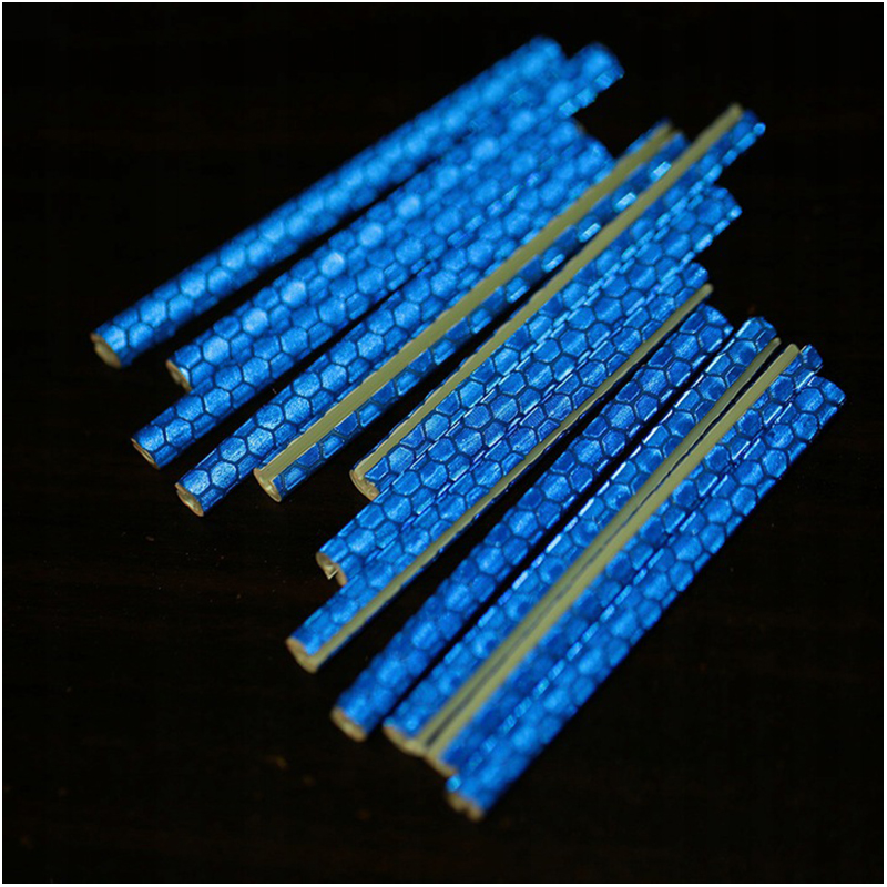 Reflexné rúrky na špice bicykla a motocykla modré