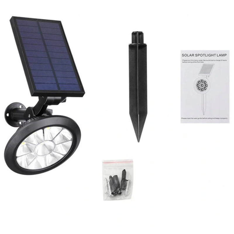 Záhradná solárna LED 5050 lampa RGBW