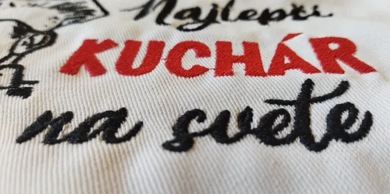 Kuchynská zástera s výšivkou Najlepší kuchár