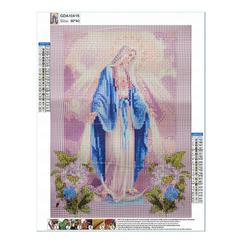 Diamantová výšivka Panna Mária