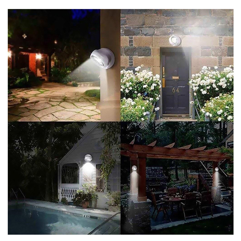 LED Lampa otočná 360° COB s pohybovým senzorom