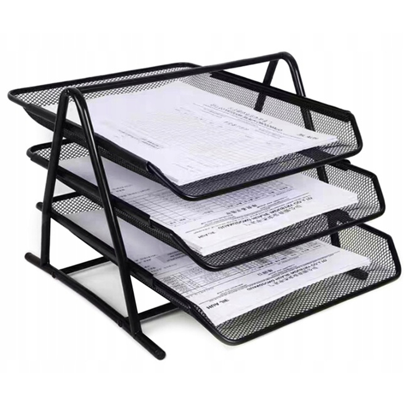 Kovový organizér s 3 zásuvkami na dokumenty