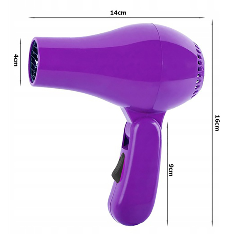 Skladací turistický fén na vlasy tichý DM-2008 850W