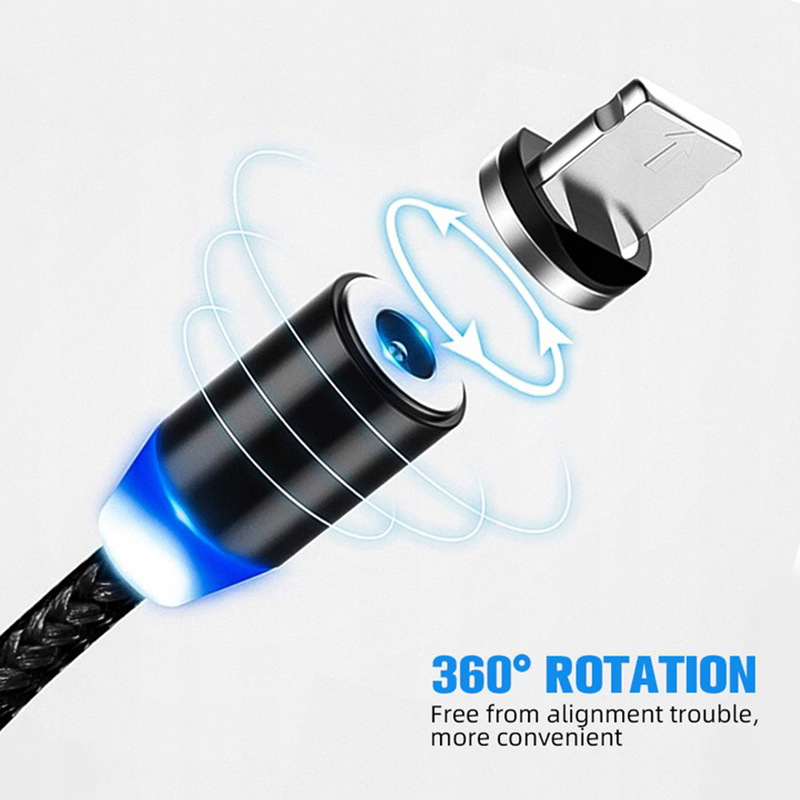 Magnetický kábel USB 3v1 iPhone, Micro USB, USB C