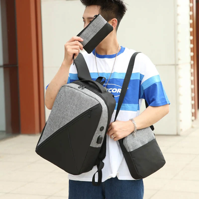 Sada 3v1 - Ruksak, crossbody taška a vrecúško