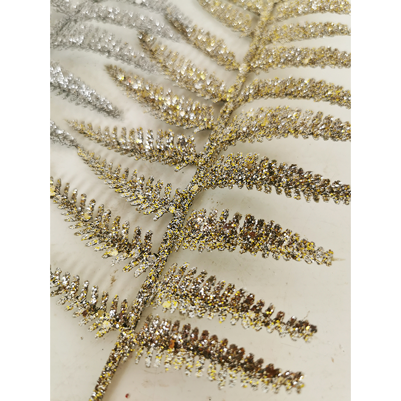 Dekoračná trblietavá vetvička Papradie 55cm