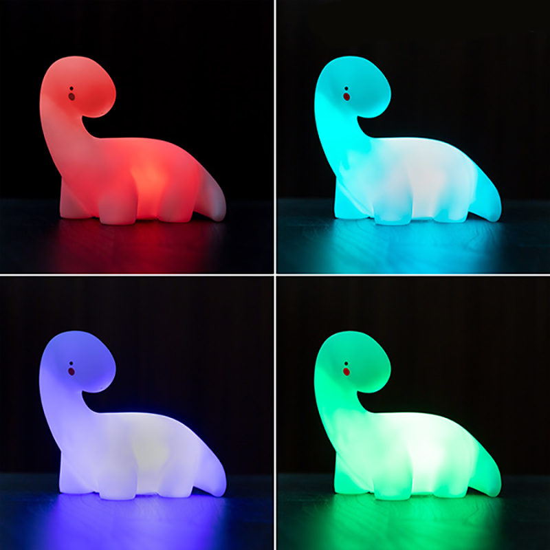 Detská led lampa farebná dinosaurus