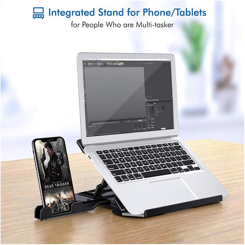 Stojan na notebook nastaviteľný čierny