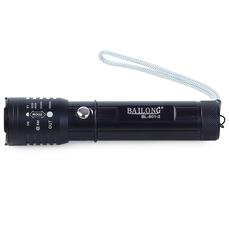 BAILONG BL-801-2 - Baterka taktická s UV LED diódou