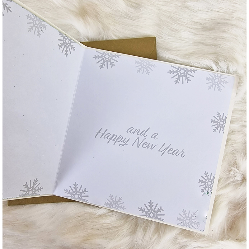 Sada luxusných vianočných 3D pohľadníc s obálkami 5 ks