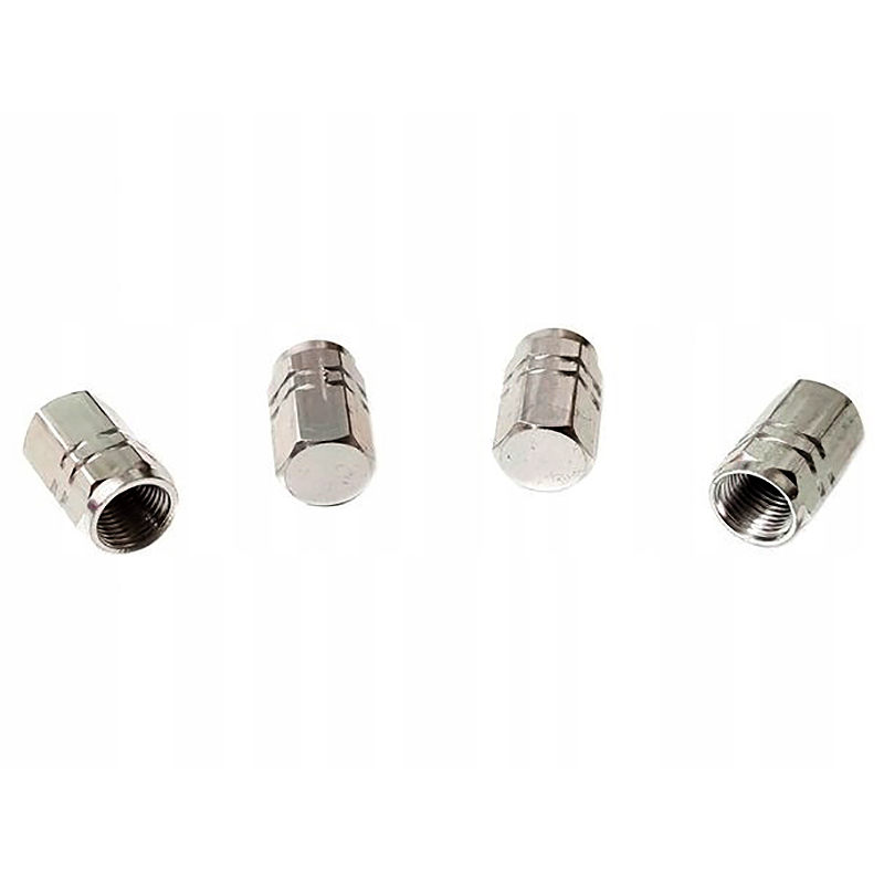 Hliníkové čiapočky na ventil strieborné 4ks