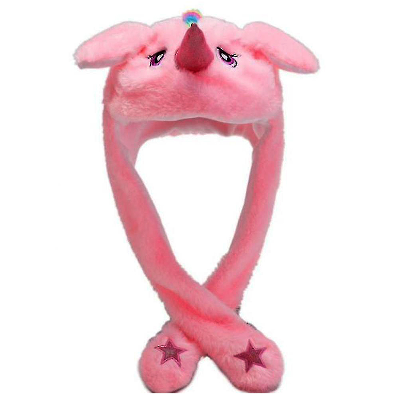 Unicorn - Klobúk s pohybujúcimi sa ušami ružový