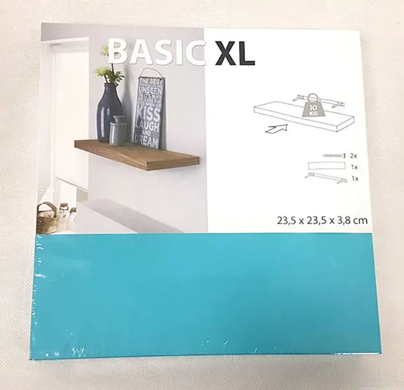 B! Basic XL Polica nástenná 23,5x23,5x3,8cm XL4 Blue Painting