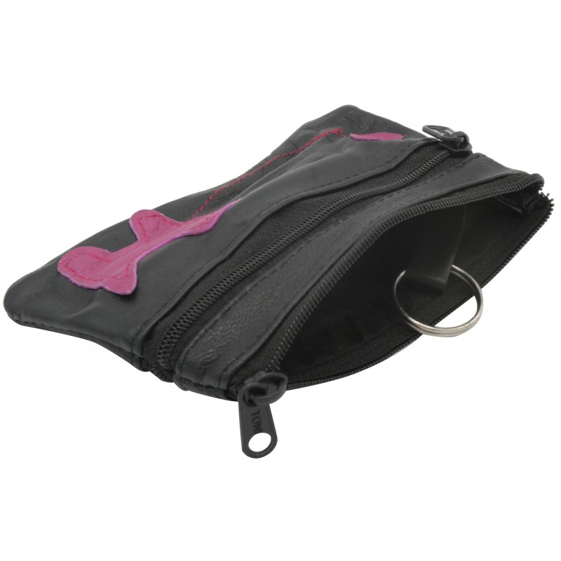 Kožená kľúčenka RL-006A pink dog