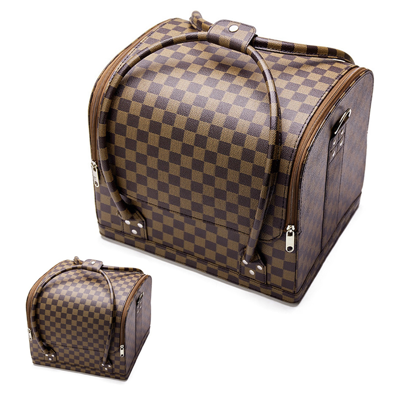 Kufrík na kozmetiku hnedý