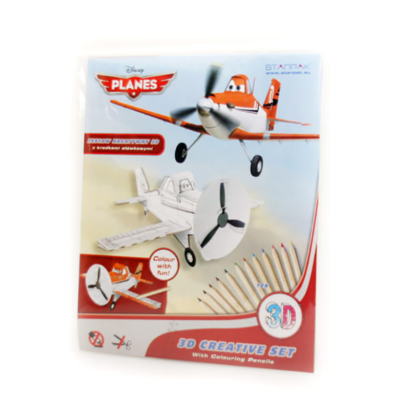 Disney Planes Kreatívna sada 3D na maľovanie + farbičky 12 farieb