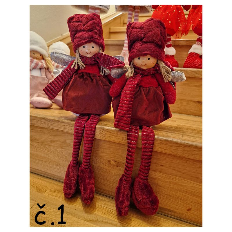 Bábika vianočná 45 x 15cm VYPREDAJ