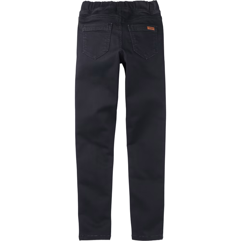 Dievčenské džínsové legíny slim čierne č.128