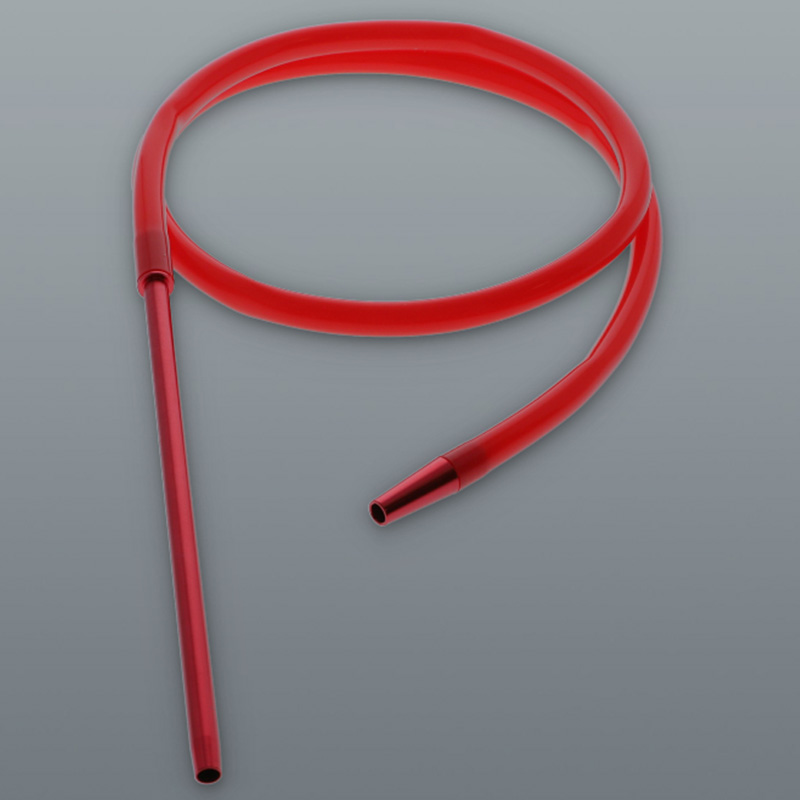 Silikónová hadička k vodnej fajke 180cm červená s náustkom