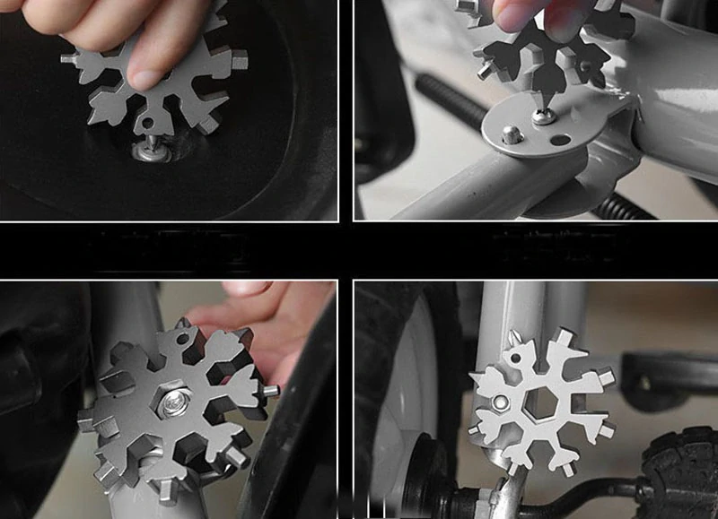 Vločka strieborná – Viacfunkčný kľúč 18 v 1 v darčekovej krabičke