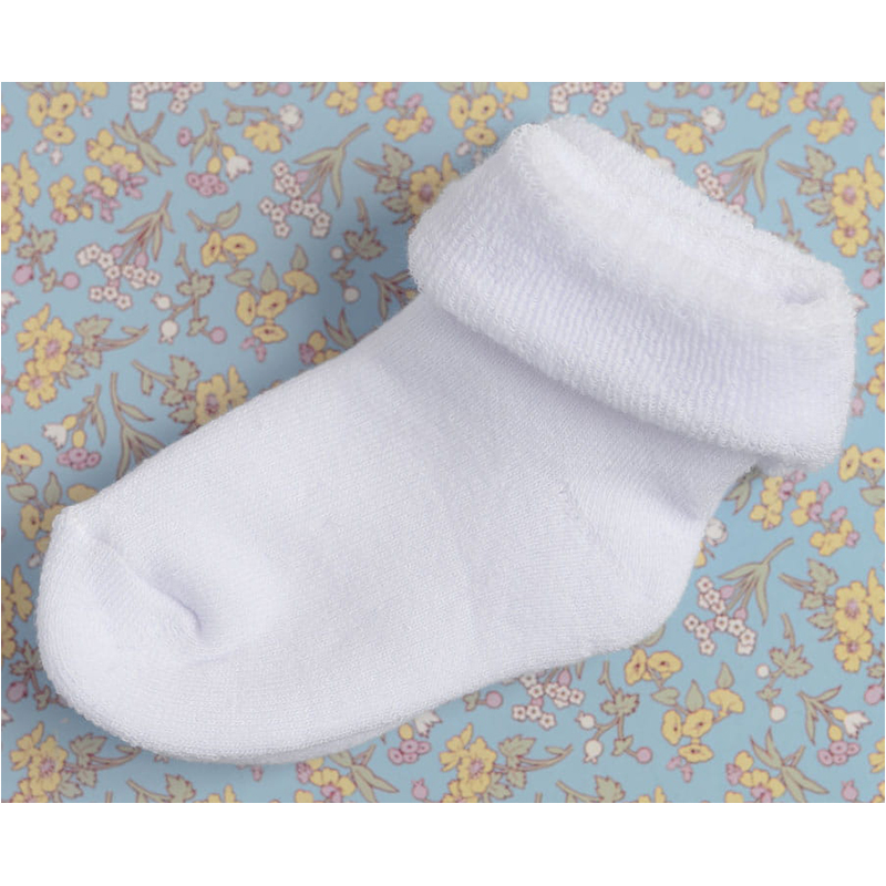 Tuptusie Ponožky pre deti froté 13-15cm - 2-6 rokov biele