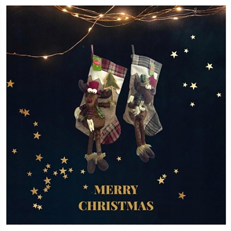 Vianočná čižma s 3D sobom 44cm