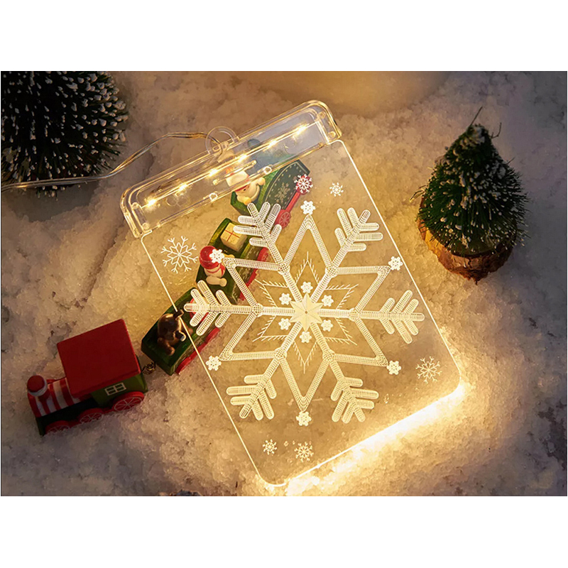 Malatec Závesná vianočná 3D LED dekorácia svietiaci Vločka