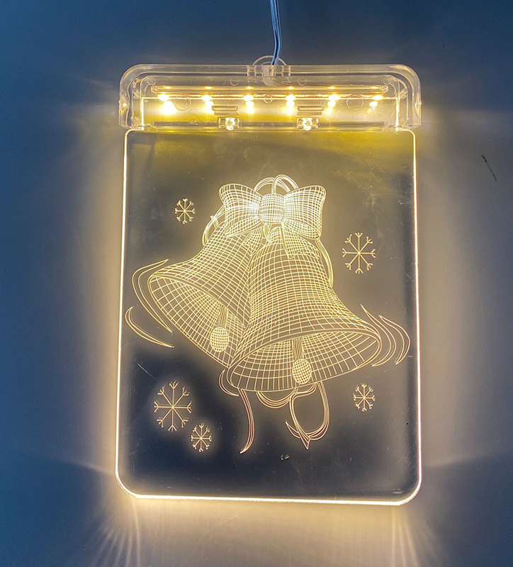 Malatec Závesná vianočná 3D LED dekorácia zvončeky