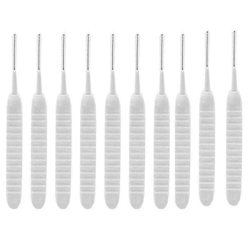 Sada 10 kefiek na čistenie trysiek sprchovej hlavice