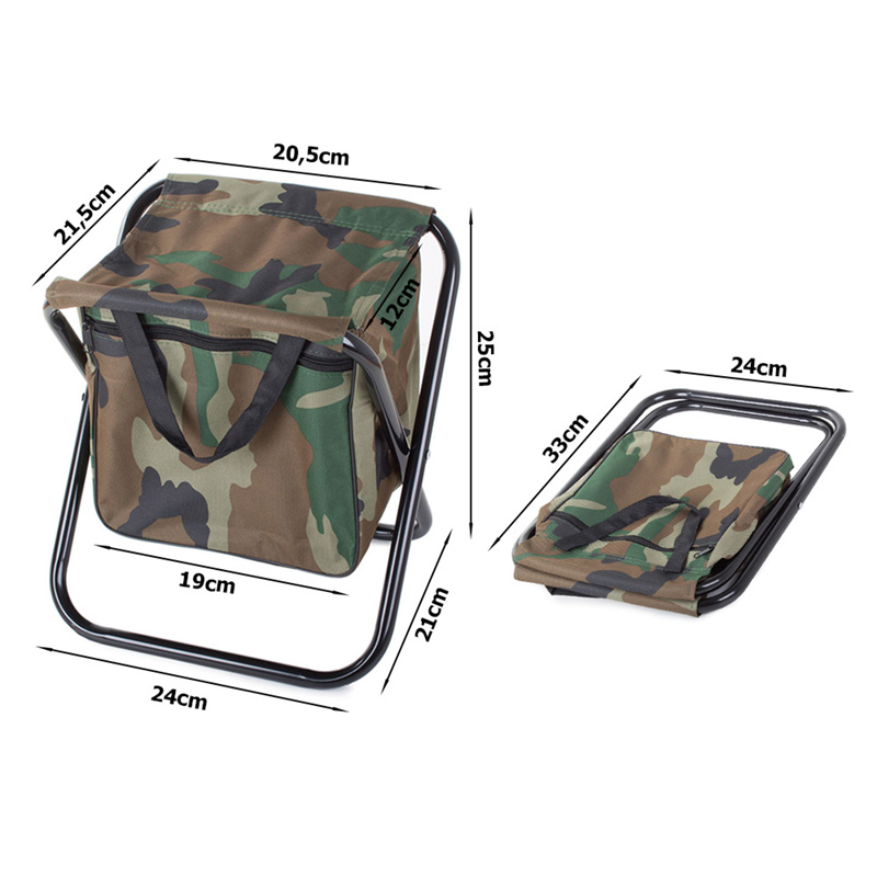 Turistická skladacia stolička s taškou Army