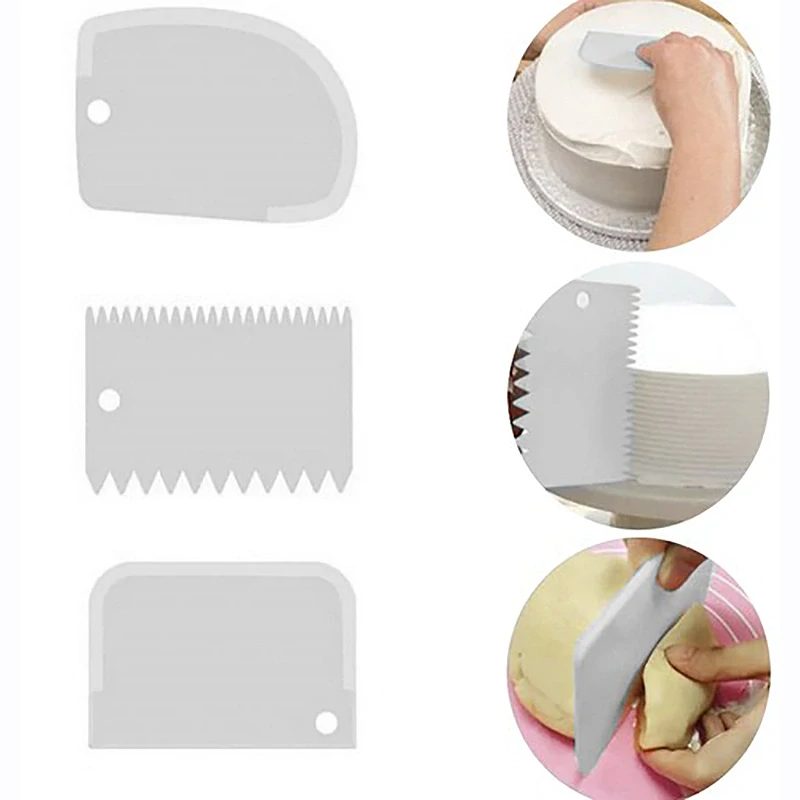 Otočná tortová podložka s 3 špachtľami na zdobenie