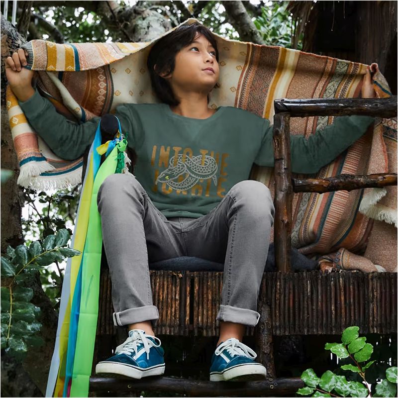 JAKO-O - Detská mikina s vreckami Jungle Had 164/170