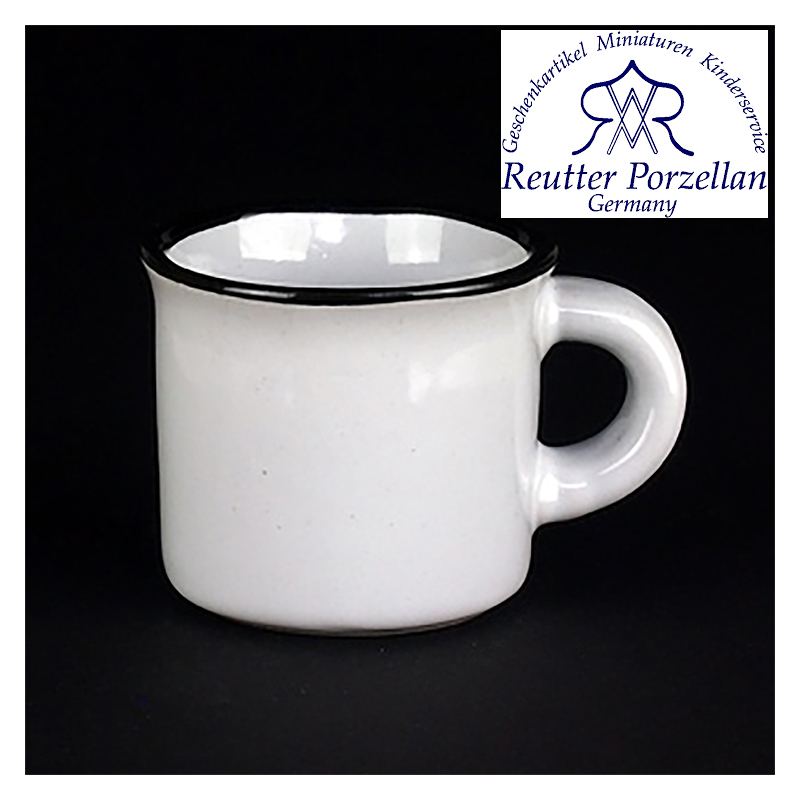 Reutter Porzelan - Porcelánový hrnček a´la Oceľový hrnček 8cm