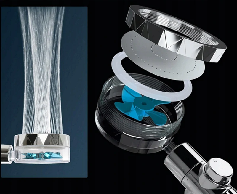 Sprchová hlavica s turbínou 