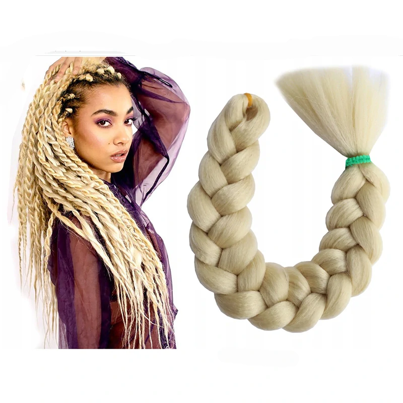 Syntetické vlasy - Vrkoč blond 60cm