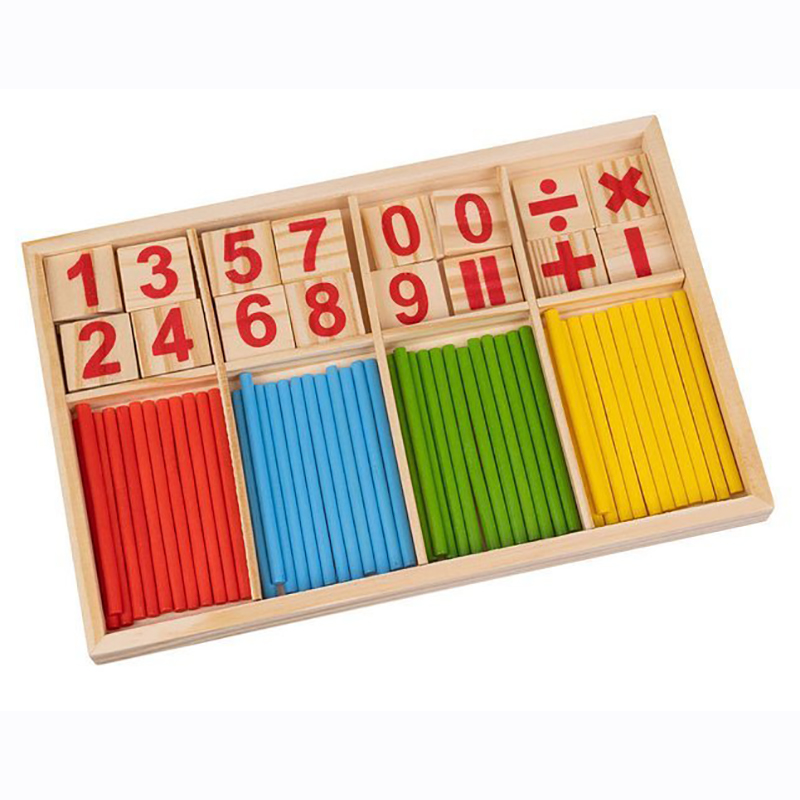 Hračka edukatívna na matematiku - Drevené paličky  