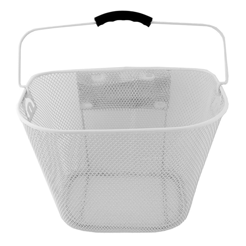 Kôš na bicykel kovový biely KLIK