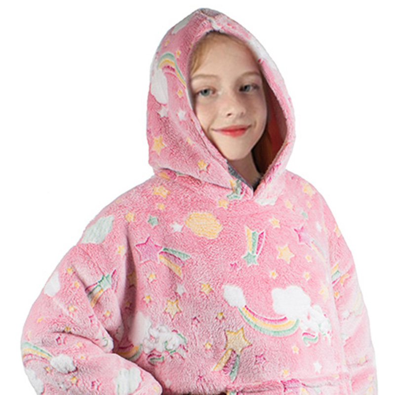 Svietiaca teplá mikina ružová