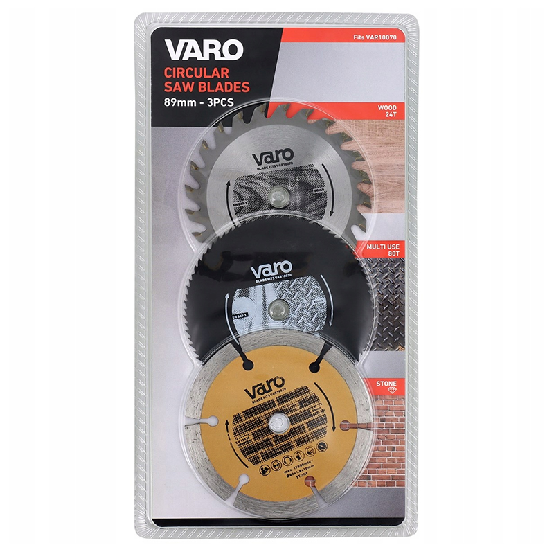 Pílové kotúče 89 mm sada 3 kusov VARO