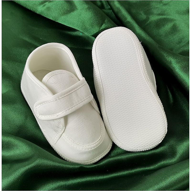 Christopher - Detské topánky - capáčky biele menčestrové č.20 - 13 cm