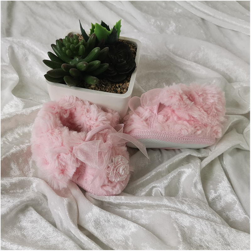 Christopher - Detské topánky - capáčky ružové s kožušinkou 