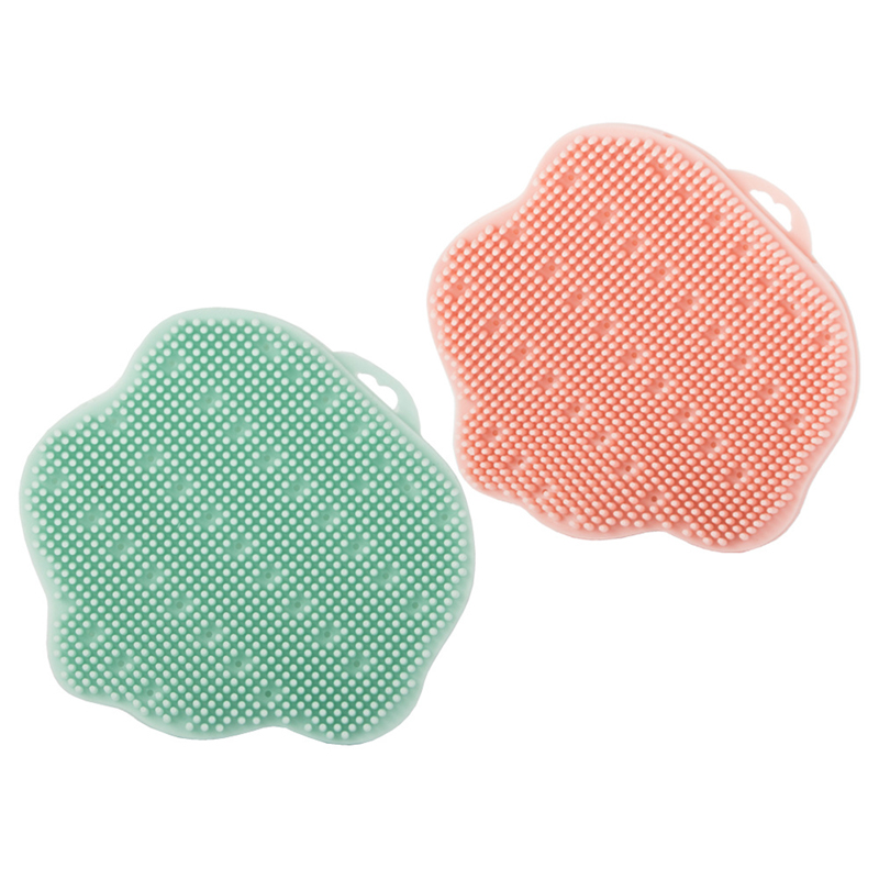 Masážná silikónová kúpeľňová kefka na ruku