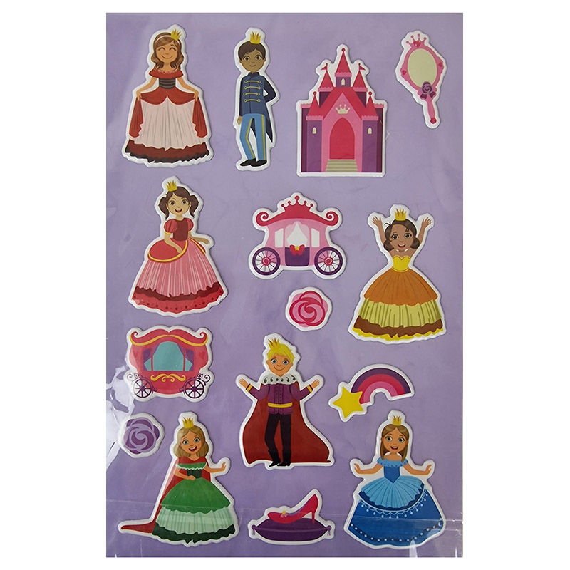 Nálepky detské obojstranné princess