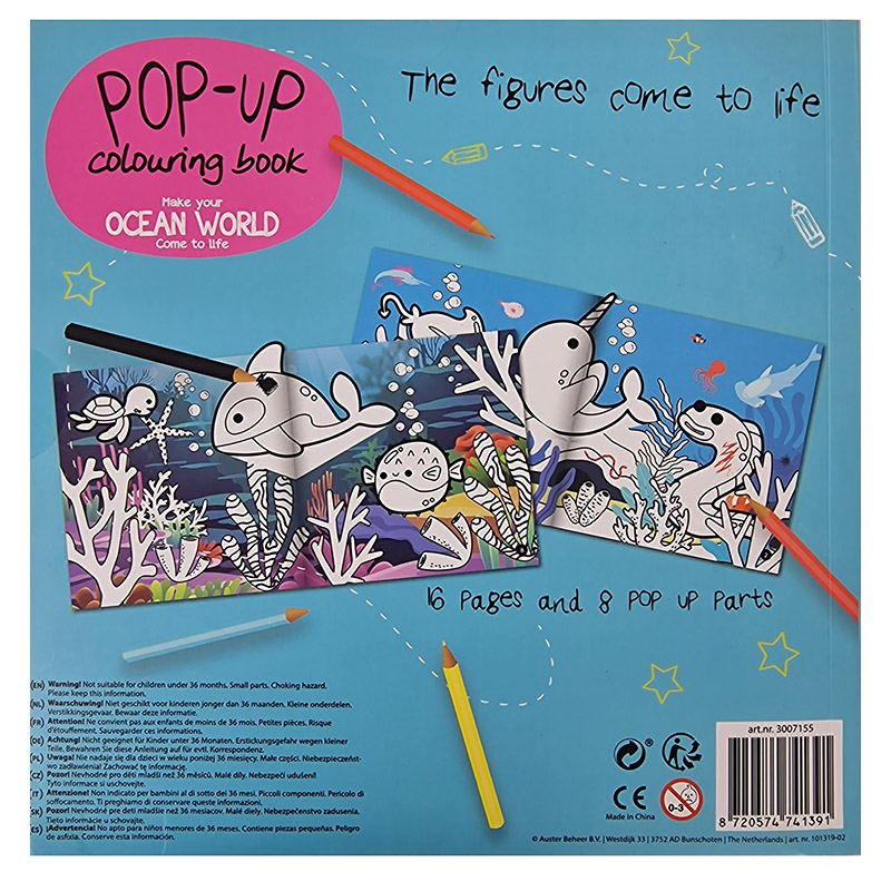 Knižka omaľovánka - tvorba morského sveta s 3D obrázkami